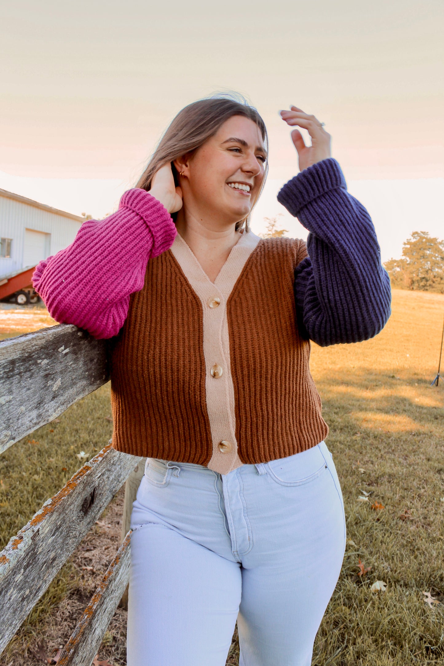 Color Block Cardigan