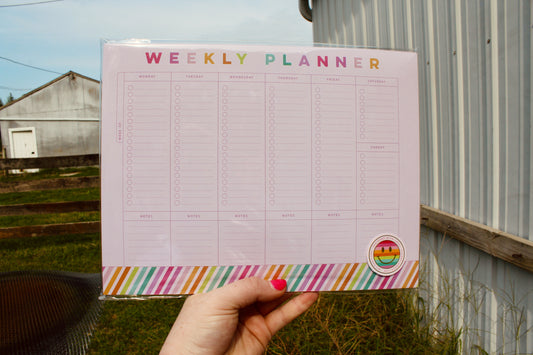 Rainbow Stripes Planner