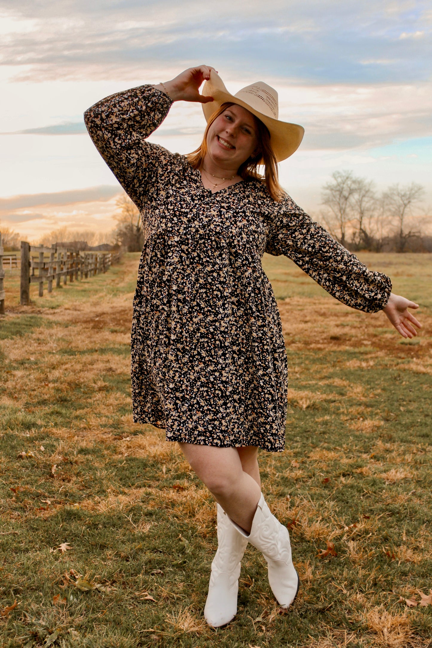 Black Floral Dress