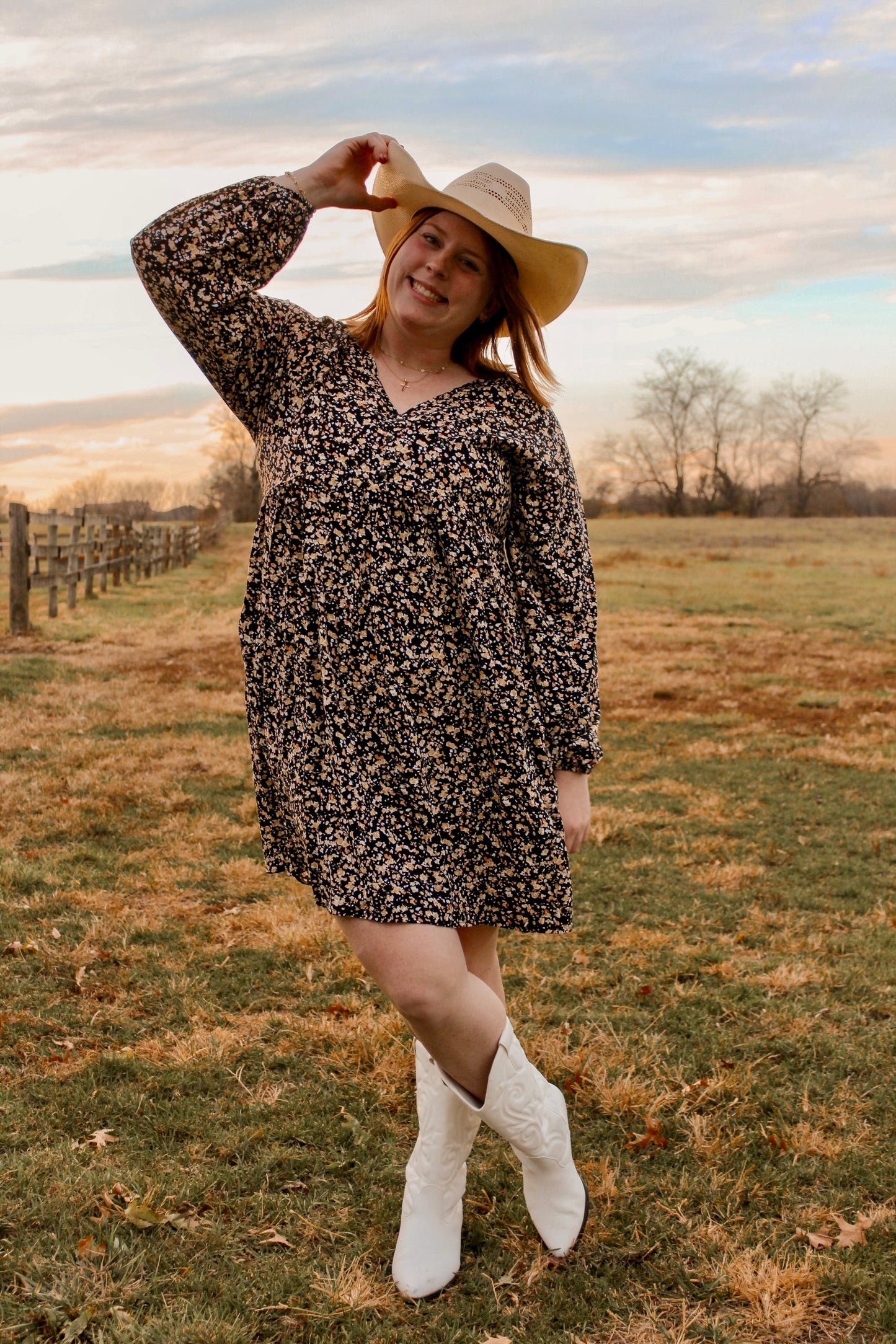 Black Floral Dress