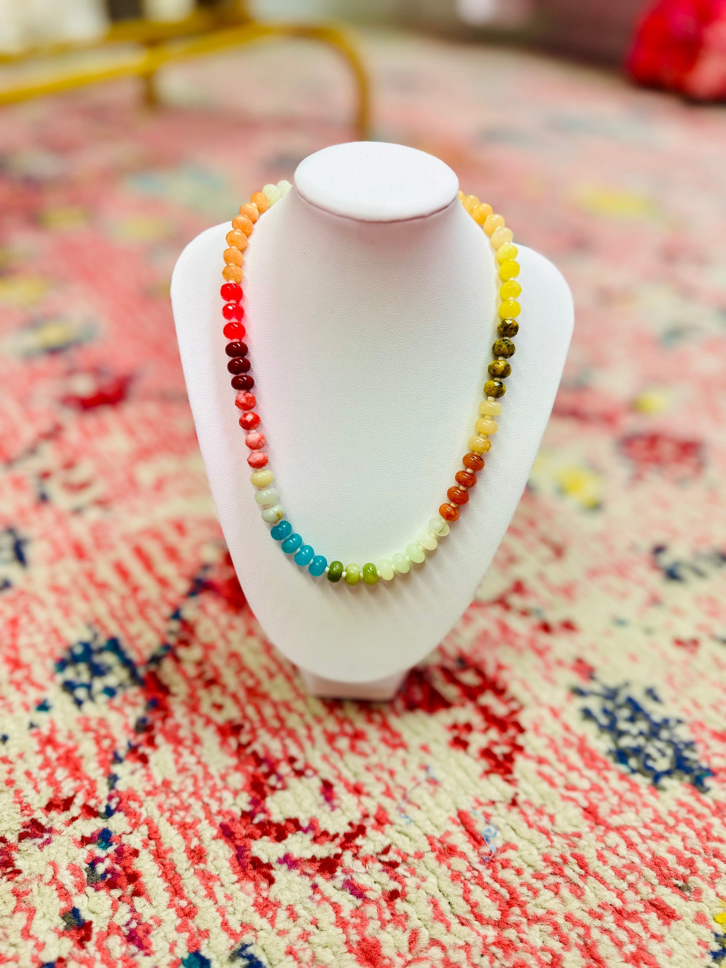 Rainbow Beaded Necklace