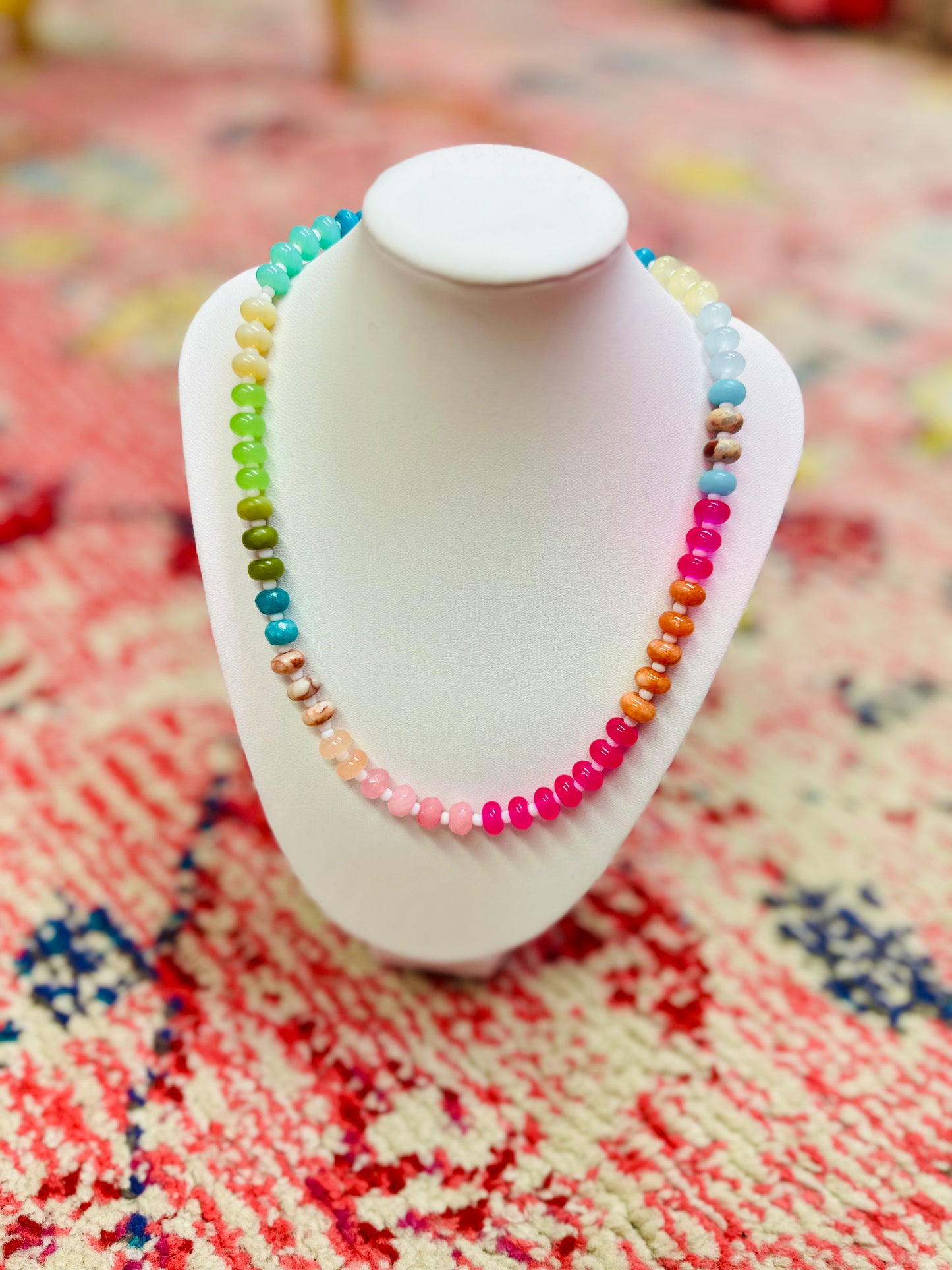 Rainbow Beaded Necklace