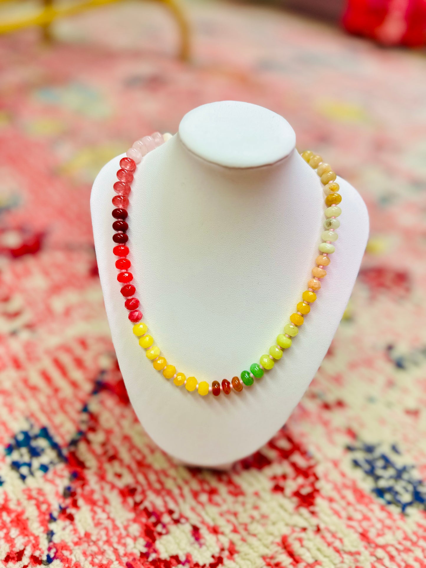 Rainbow Beaded Necklace