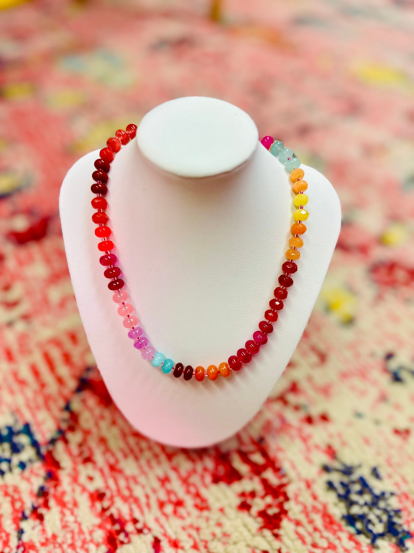 Rainbow Beaded Necklace