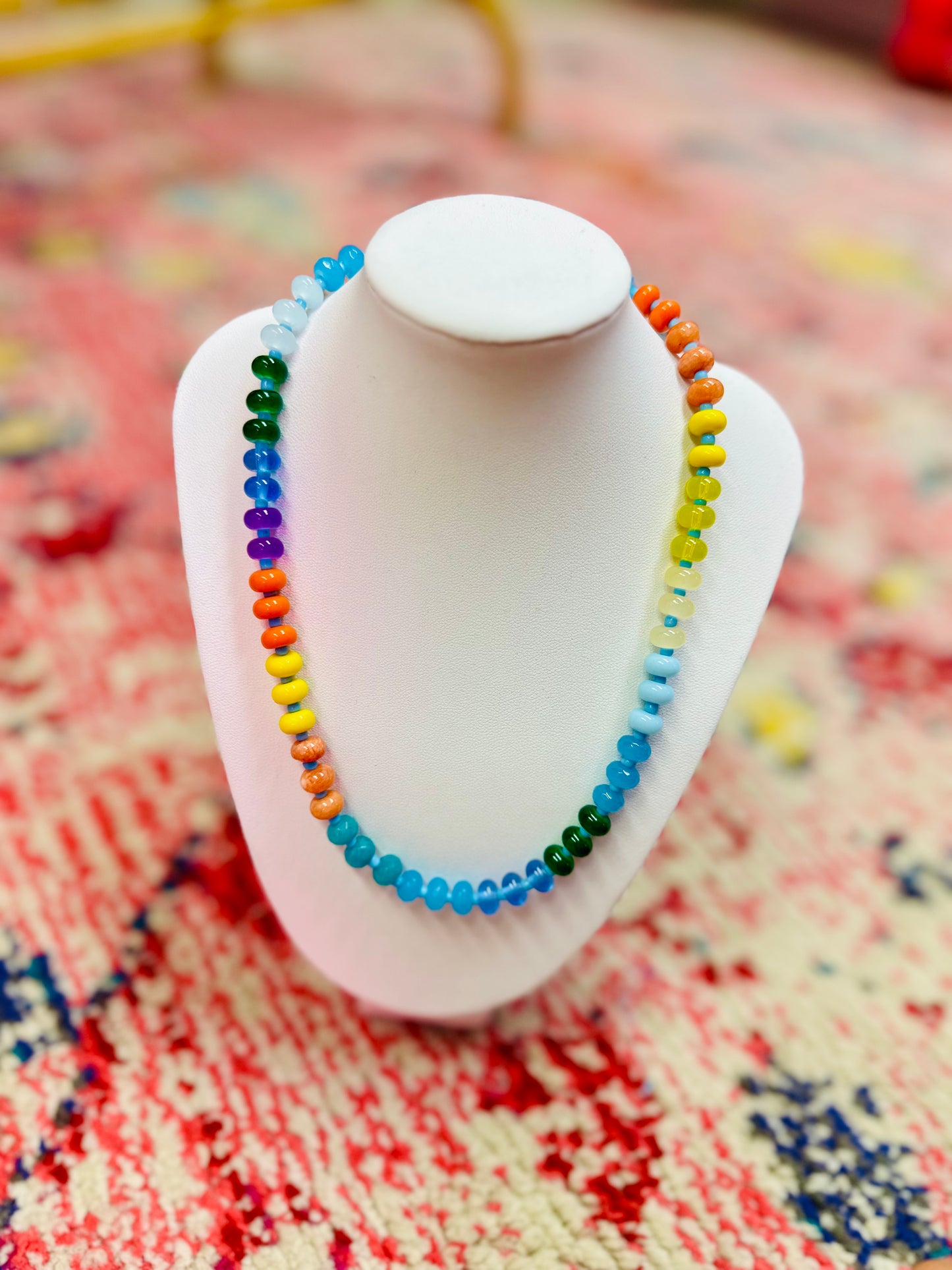 Rainbow Beaded Necklace