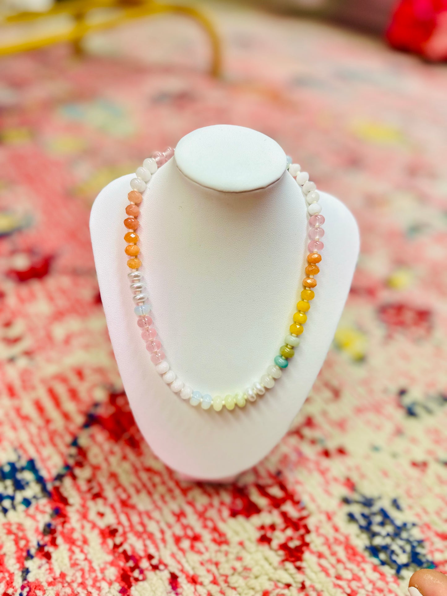 Rainbow Beaded Necklace