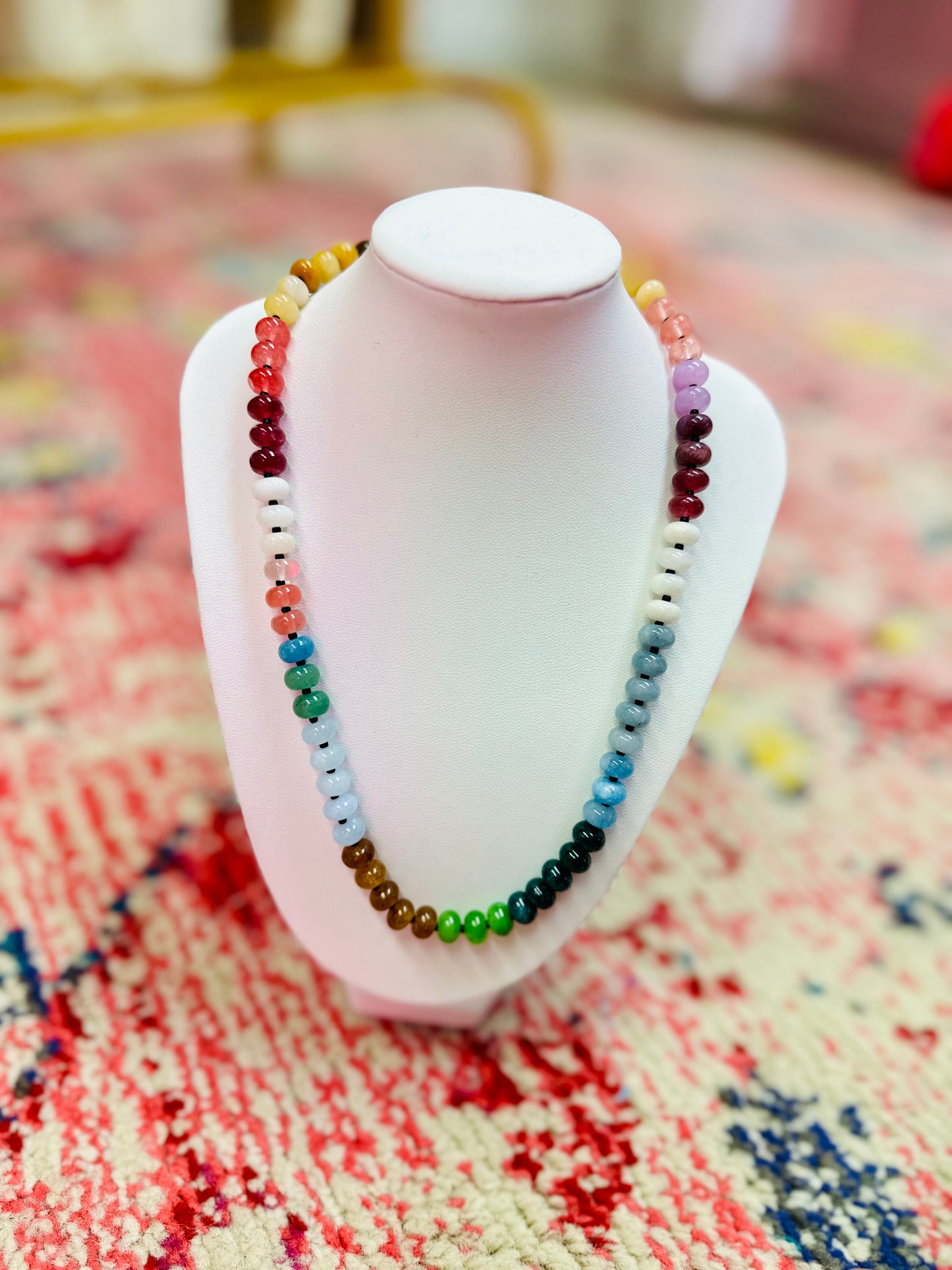 Rainbow Beaded Necklace