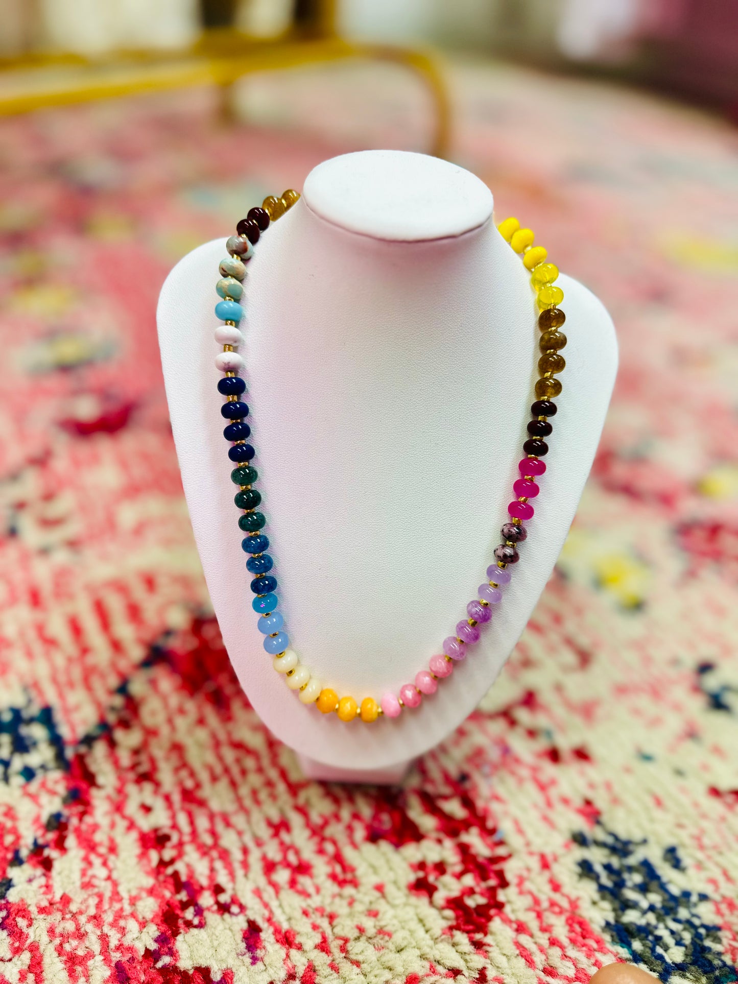 Rainbow Beaded Necklace