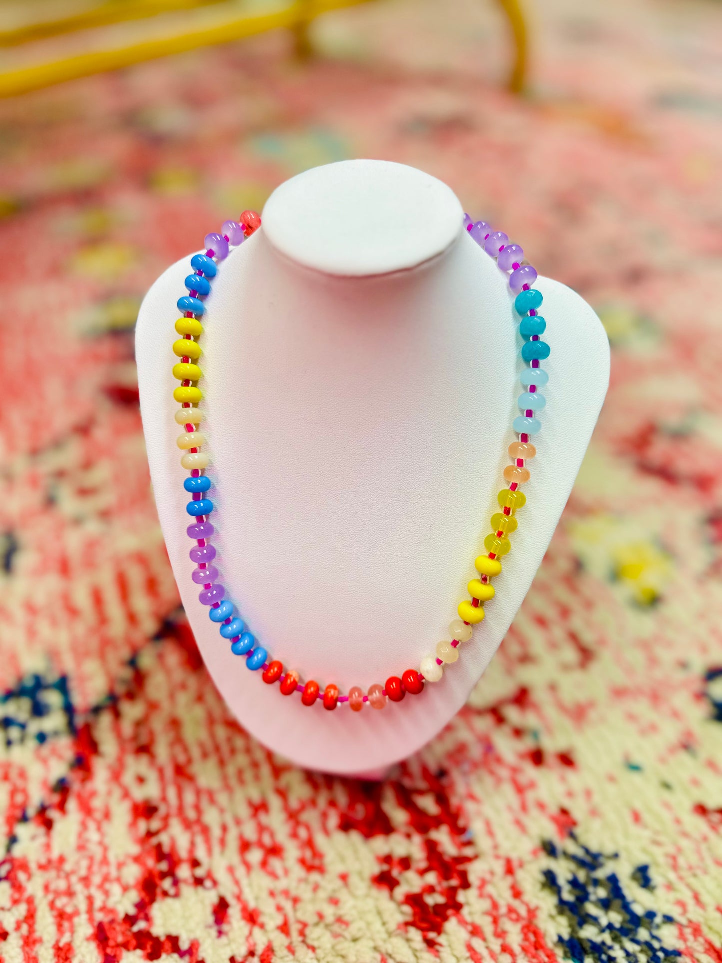 Rainbow Beaded Necklace