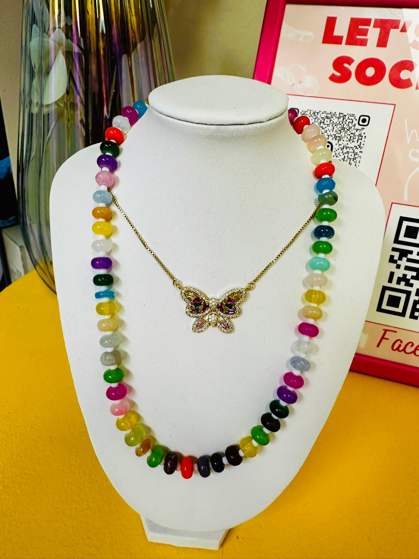 Rainbow Beaded Necklace