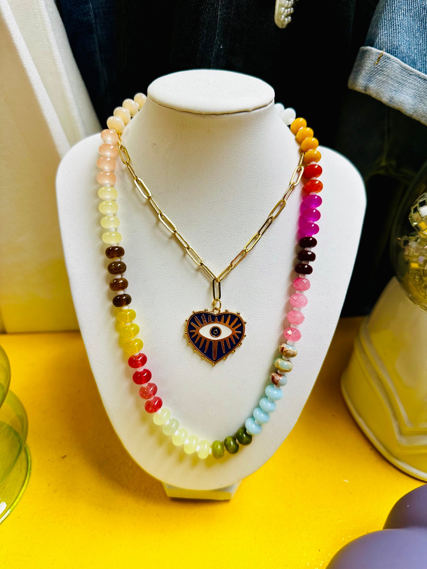 Rainbow Beaded Necklace