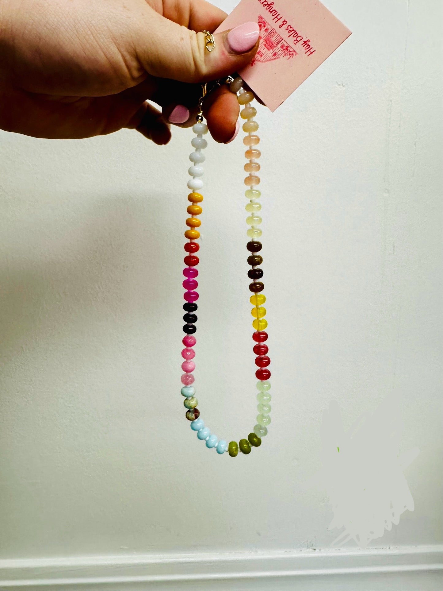 Rainbow Beaded Necklace